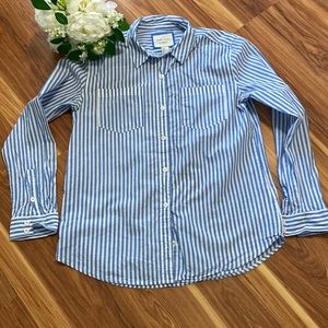 Forever 21 Striped Button Up Shirt